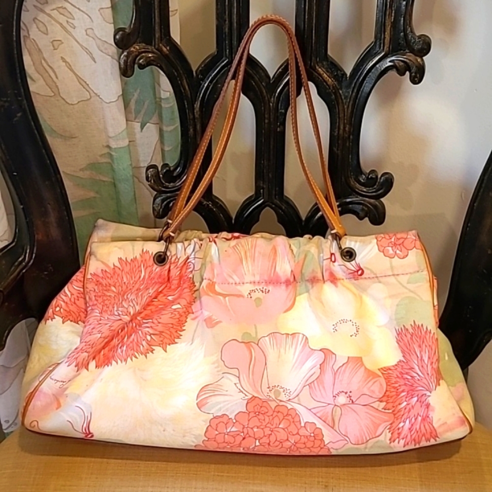 RARE Vintage Burberry Floral Tote Handbag